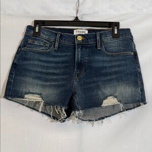 FRAME Denim Jean Shorts Size 27 Le Cutoff EUC